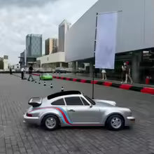 Go-Kart Elettrico Porsche da Drift a 2 Posti per Adulti