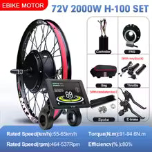 Kit di conversione MTX per bici elettrica con motore mozzo posteriore brushless da 72V 2000W per bici elettriche da 29 pollici 700C