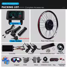 Kit di conversione MTX per bici elettrica con motore mozzo posteriore brushless da 72V 2000W per bici elettriche da 29 pollici 700C